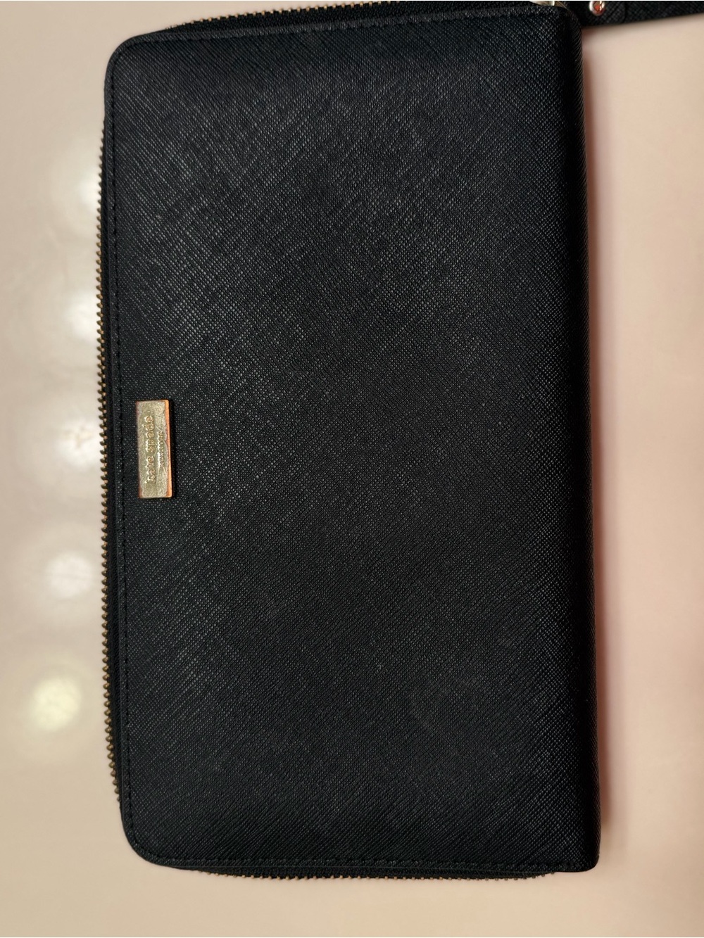 Kate Spade Black Leather Zip-Around Women’s Wallet Clutch